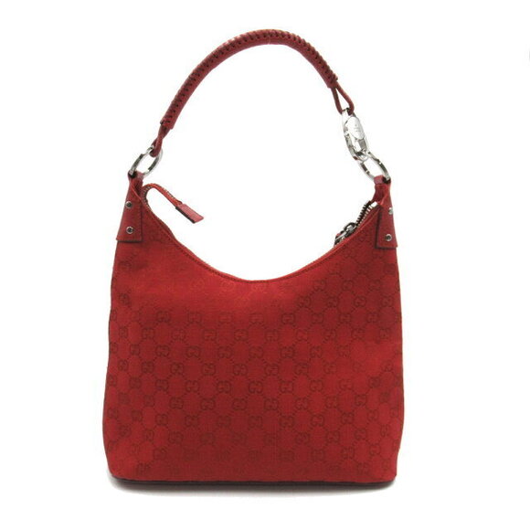 Gucci Handbags - Gucci Canvas Shoulder GG Red Bag